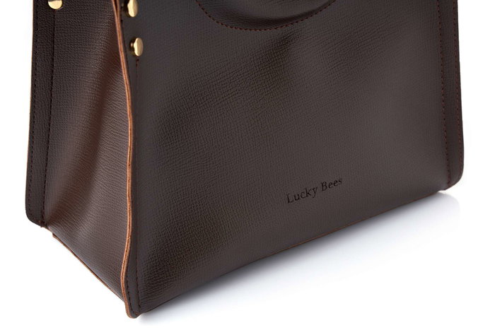 Lucky Bees Bolso de Mano Marrón